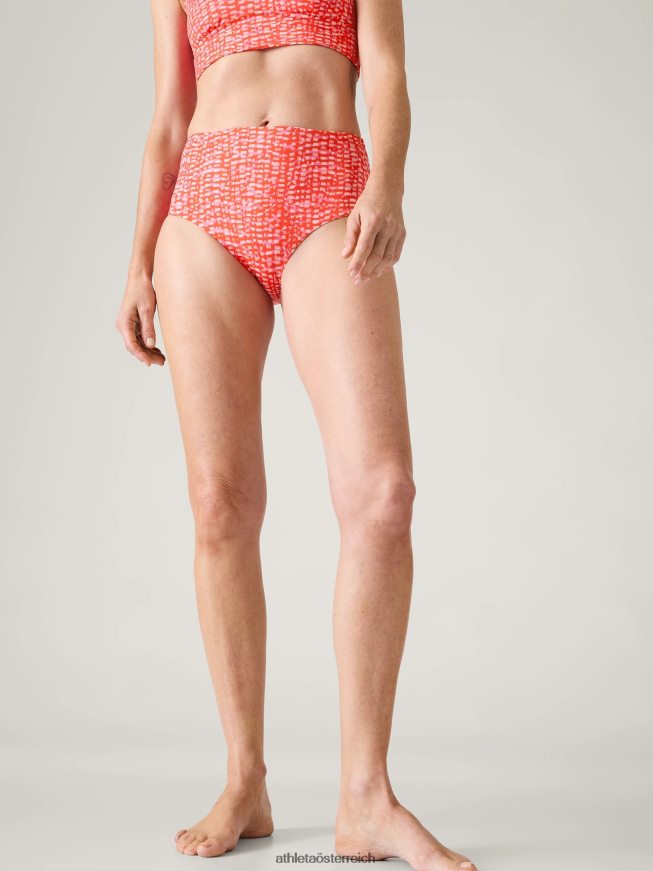 Badehose mit hoher Taille Frauen Athleta Hudson-Rot 82BH24897 Badebekleidung