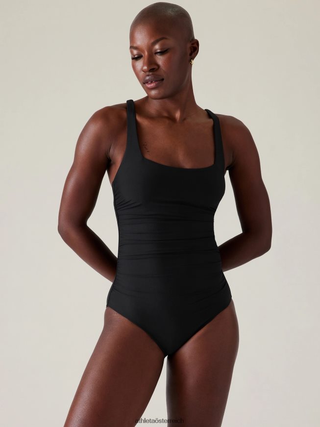 Einteiliger Badeanzug mit quadratischem Ausschnitt Frauen Athleta Schwarz 82BH24872 Badebekleidung