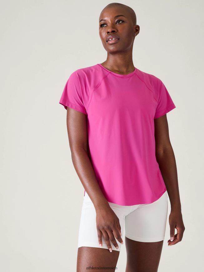 ultimatives Mesh-T-Shirt Frauen Athleta Eispflanze rosa 82BH24376 Kleidung