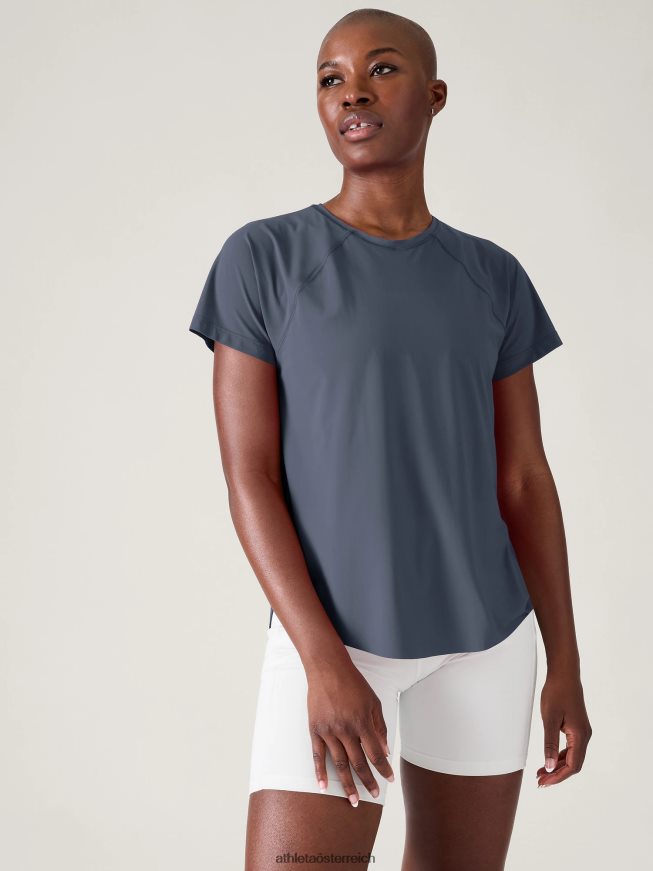 ultimatives Mesh-T-Shirt Frauen Athleta Granitblau 82BH24478 Kleidung