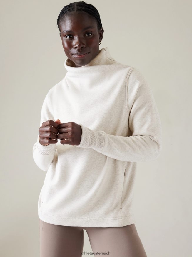 Gemütliches Karma-Sweatshirt mit Rollkragen Frauen Athleta geröstetes braunes Heidekraut 82BH24214 Kleidung