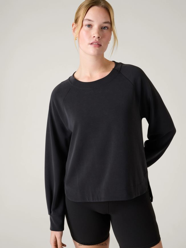 Seasoft-Sweatshirt mit Rundhalsausschnitt Frauen Athleta Schwarz 82BH24312 Kleidung